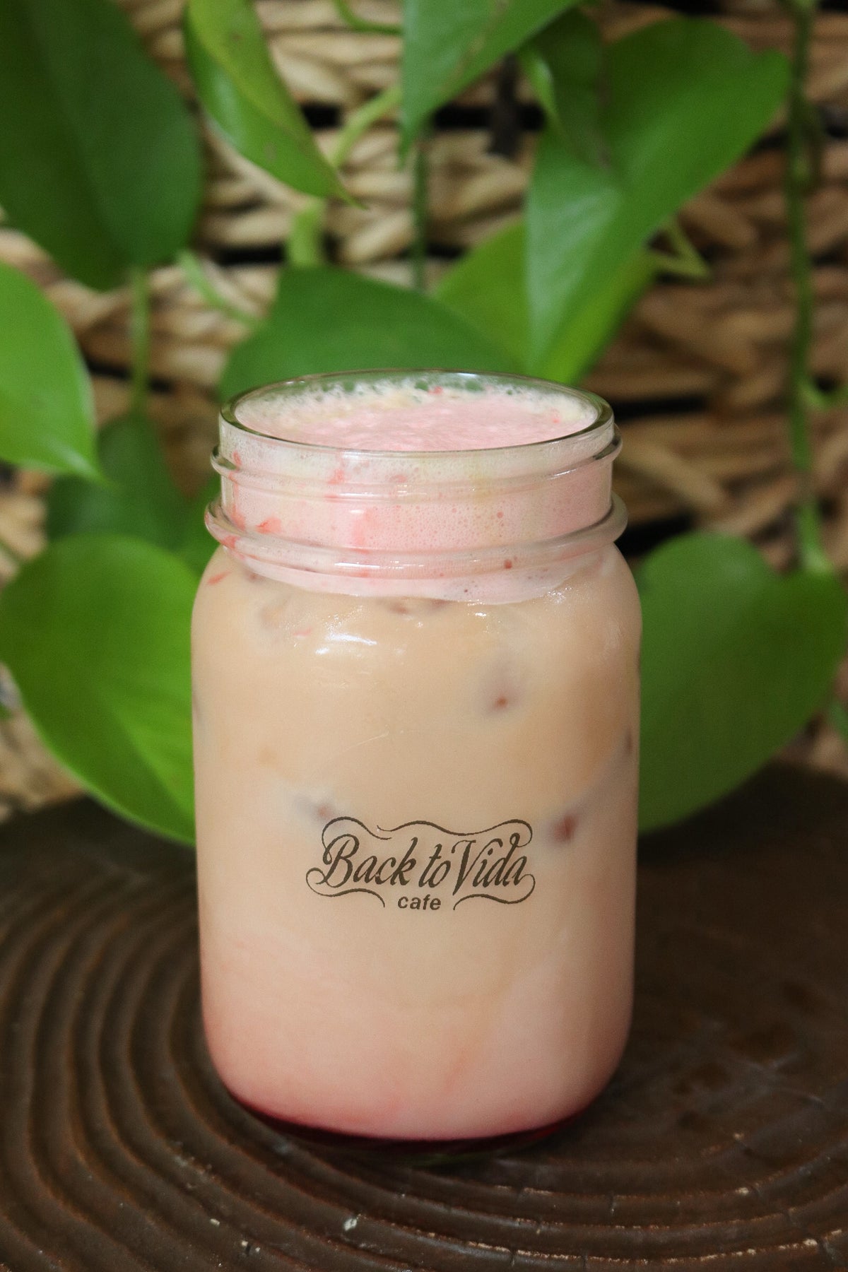 Strawberry Cream Iced Latte